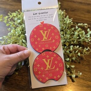 Red and Gold Car Coasters